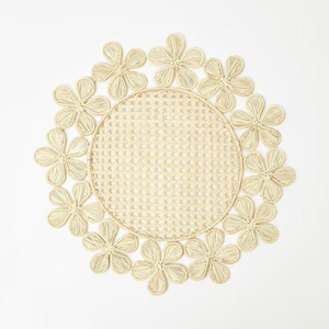 High Quality Raffia <b>Placemat</b> <b>Round</b> Handwoven Dining Table Mat Best Seller Boho Home Decor Manufacturer - Product Image 5