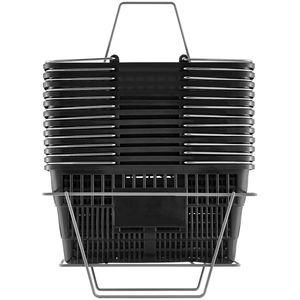 Ensemble de 12 paniers de courses en plastique durable de 21 L avec support à poignée métallique 16,73 x 12,01 x 8,58 pouces, portables et personnalisables - Product Image 1