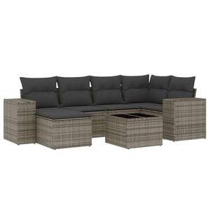 Conjunto de Sofás Modulares Grandes de Ratán PE Gris para Jardín, Muebles Modulares de Exterior de Primera Calidad - Product Image 2