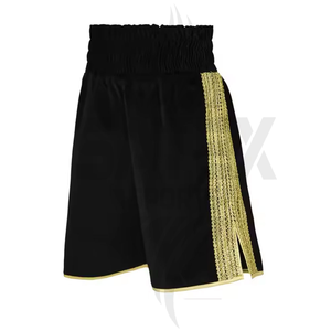 กางเกงชกมวยพิมพ์ลายคุณภาพสูงสำหรับมวยไทย คิกบ็อกซิ่ง MMA พร้อมโลโก้สั่งทำ ยืดหยุ่น แห้งเร็ว และระบายอากาศได้ดี - Product Image 2