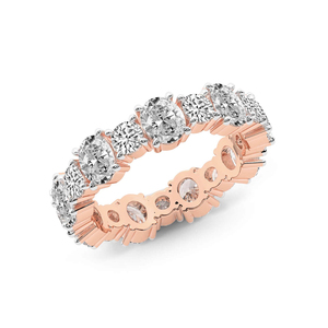 แหวนเพชรทรงวงรีและทรงกลม Mariah ดีไซน์เนอร์ ทอง 10k/12k/14k/18k แหวนเพชรแล็บแบบ Eternity แหวนเปิดวงแหวนสำหรับใส่ทุกวัน แหวนแต่งงานสำหรับผู้หญิง - Product Image 6