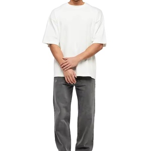 Vente en gros d'été T-shirts pour hommes et Streetwear T-shirt oversize unisexe 100% coton T-shirts tricotés décontractés - Product Image 1