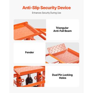 Rampe Idrauliche per Auto 2 Pezzi, Capacità 5T (11000 Libbre), Altezza di Sollevamento 10-14,2 Pollici, Sollevatori Portatili per Veicoli Pesanti, Auto e SUV - Product Image 5