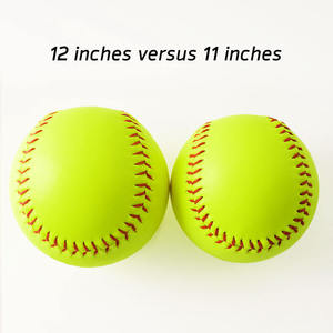 Ballon de softball en PVC solide de 12 pouces, fabriqué à la main, pour entraînement en extérieur, prix abordable, 9,7 cm, vente en gros d'usine - Product Image 3