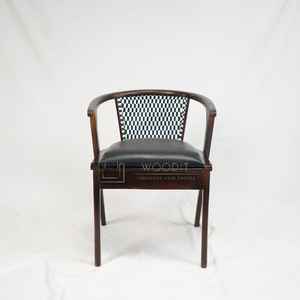 Nouvelle Chaise de Salle à Manger Moderne 2026 en Bois Massif 100% avec Coussin en Cuir Doux, Design Durable, Idéale pour l'Extérieur, les Hôtels et les Appartements - Product Image 2