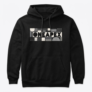 Sweat-shirt à capuche noir pour homme OneApex, imprimé géométrique, streetwear décontracté, coupe classique, coton tricoté, vêtements d'automne - Product Image 3
