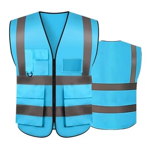 Gilet de sécurité réfléchissant haute visibilité avec plusieurs poches, gilet de travail extérieur, logo personnalisé pour fournisseur de vêtements de sécurité du Pakistan - Product Image 3