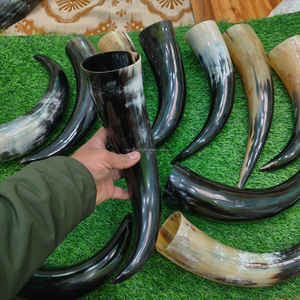 Authentique cornes de bœuf nordiques vikings pour boire, style rustique médiéval, au meilleur prix - Product Image 6