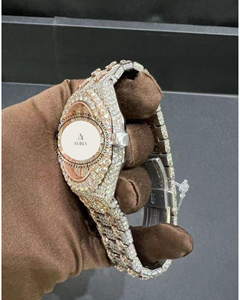 Montre classique de luxe en or rose de haute qualité, sertie de diamants Moissanite VVS, style Hip Hop, disponible à un prix compétitif - Product Image 4
