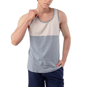 เสื้อกล้ามทรงเข้ารูปผ้าริบเนื้อคอตตอนสำหรับผู้ชาย สั่งทำได้ตามต้องการ พร้อมบริการพิมพ์โลโก้ส่วนตัว ขายส่ง - Product Image 2