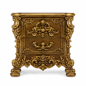 Royal Aurelia Palace Bedroom Collection Imperial <b>Crown</b> Baroque Bedroom Set <b>King</b> Size Bed with Side Table and Dresser USA - Product Image 4