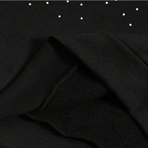 mexion famous 2026 Winter Premium <b>Black</b> <b>Men's</b> <b>Hoodie</b> with <b>Plain</b> Dyed Stylish rhinestones Scattered Stud Design Comfortable - Product Image 3