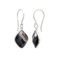Spedizione Rapida Orecchini Pendenti con Agata Botswana Taglio Rosa 21.08CTW Gioielli in Argento Sterling 925 per Donne