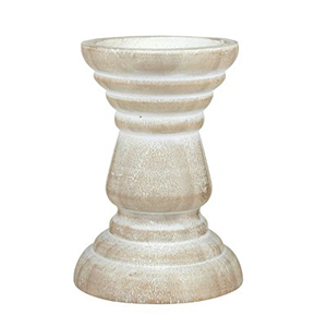 Porte-bougie en bois blanc antique, style shabby chic, pour décoration de table de mariage, vente en gros - Product Image 1