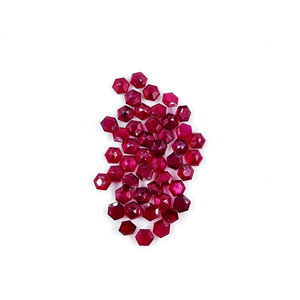 Rubis naturels de Bangkok calibrés, hexagones de 5 mm, pierres précieuses de rubis naturelles facettées pour la fabrication de bijoux, prêtes à l'emploi - Product Image 4