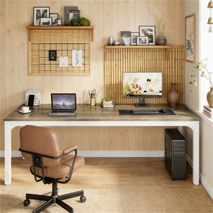 Scrivania Rettangolare per Conferenze Amministrative, Lunga Scrivania da Ufficio per Computer - Product Image 3