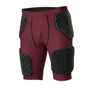 Pantalones de Protección para Fútbol Americano para Hombre, Pantalones Cortos con Almohadillas Integradas, Cordón Ajustable, Equipo de Entrenamiento - Product Image 2