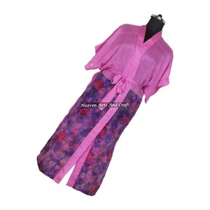 KL008 Kimono de Seda Sintética para Mujer, Estilo Vintage, con Cierre de Cordón Ajustable, Mangas Largas, para Otoño e Invierno - Product Image 1