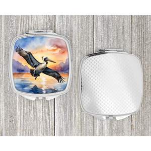 Pelican Fyling Sunrise Espejo de maquillaje de viaje compacto Espejo decorativo de bolsillo plegable de mano para regalo de mujeres y niñas - Product Image 4
