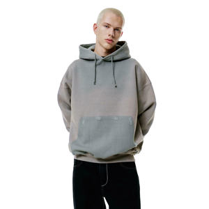 เสื้อฮู้ดดี้ผู้ชายผ้าฟลีซคอตตอน 100% คุณภาพสูง 400GSM พิมพ์ลายตามสั่ง ทรงหลวมใส่สบาย ระบายอากาศได้ดี แห้งเร็ว มีโลโก้ด้านหน้า เหมาะสำหรับฤดูหนาว - Product Image 1