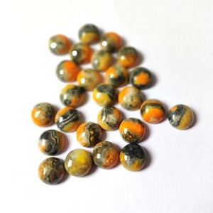 Jaspe abeille 10 mm, cabochon rond naturel, pierre en vrac pour la fabrication de bijoux - Product Image 3
