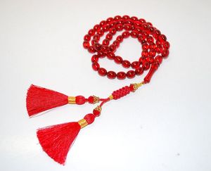 Rosario de oración musulmán único y ecológico de resina con cuentas de ámbar y turquesa, tipo tasbih, joyería de cuentas. - Product Image 4