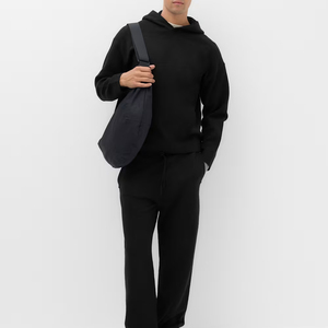 Pull à capuche en tricot écologique pour homme, coupe classique, couleur unie, polyester/coton, vêtements décontractés d'automne - Product Image 6