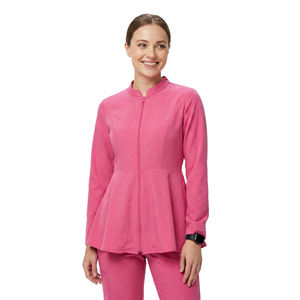 Blouse médicale élégante pour femme, à fermeture éclair, uniforme de travail, avec logo personnalisé, manteau d'infirmière, vestes de soins professionnels, vente en gros - Product Image 1