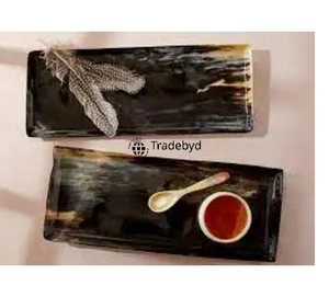 Bandeja de Servicio Móvil Moderna Premium con Diseño de Cuerno para Mesa de Comedor, Ideal como Adorno y Regalo por Tradebyd - Product Image 4