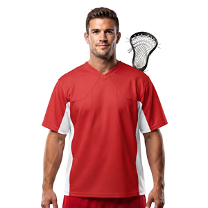 Sublimated Men’s Lacrosse Jersey V-Neck Wholesale Custom Logo Lacrosse Shirt Custom Lacrosse Jerseys With Team Logo - Product Image 1