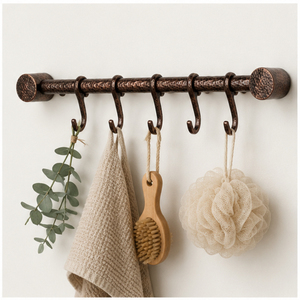 Rail de rangement mural en cuivre antique pour ustensiles de cuisine avec crochets en S, organisateur de casseroles et poêles pour la maison et les restaurants, rangement polyvalent - Product Image 4