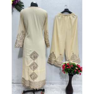 Hermosa ropa de fiesta india y paquistaní Top Plazzo Dupatta - Product Image 6