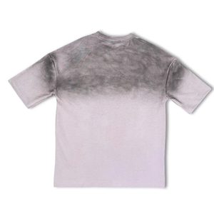 เสื้อยืดแขนสั้นผู้ชาย ลายมัดย้อม คอกลม ทรงปกติ ผ้าถักลำลอง สีเทาไล่เฉด - Product Image 2
