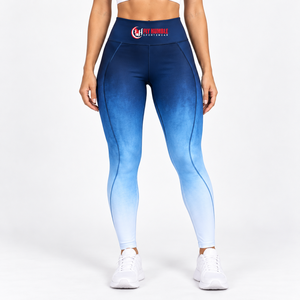 Fly Humble Sportswear - Leggings de cintura alta con degradado para mujer, talla grande, hasta el tobillo - Product Image 3