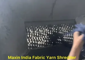 Machine à déchiqueter les tissus à double arbre, capacité 500 kg/h, semi-automatique, électrique - Product Image 5