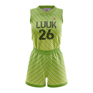 Ensemble d'uniformes de basketball personnalisés pour femmes adultes grandes tailles, sans manches, col en V, respirant, évacuant l'humidité, 100 % polyester mesh - Product Image 2