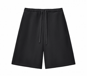 Custom 100% Cotton Men's Sweat Shorts <b>Elastic</b> Waist Drawstring Casual Running Shorts with Pockets - Product Image 1