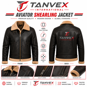 Veste en cuir véritable marron pour homme TANVEX, style motard, col montant, double poche, poches zippées, hiver - Product Image 3