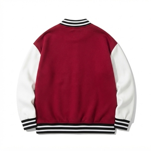 <b>Men's</b> Vintage Style Varsity Bomber <b>Jacket</b> Contrast Sleeve Ribbed Collar Cuffs Hem Casual Fashion Outerwear Waterproof Windproof - Product Image 4