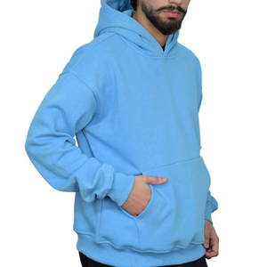 High Quality Casual Men's Front <b>Hoodie</b> for Winter Breathable with Custom Logo Digital Printing Solid Fleece <b>Plain</b> Dyed Technique - Product Image 6