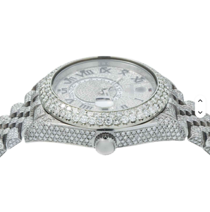 นาฬิกาข้อมือสแตนเลสสตีลคุณภาพพรีเมียม ประดับเพชร ดีไซน์หรูหรา ทนทาน เหมาะสำหรับงานปาร์ตี้ลำลองและงานกลางคืน - Product Image 2