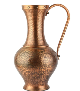 Carafe à eau en cuivre pur avec un design traditionnel fait main pour le stockage quotidien de l'eau potable et une utilisation dans un style de vie sain - Product Image 5