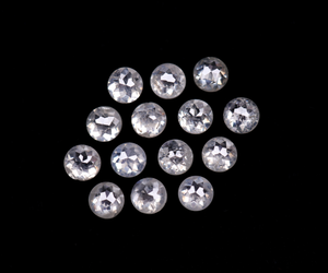 Diamants naturels ronds taille rose de 2,3 à 3,0 mm, couleur blanc laiteux, excellente taille, diamant taille rose rond pour bijoux personnalisés - Product Image 4