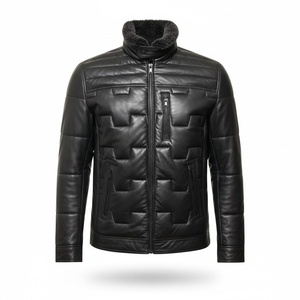 Chaquetas de piel de oveja genuina para hombre, cortavientos de invierno con relleno de piel para exteriores. - Product Image 1