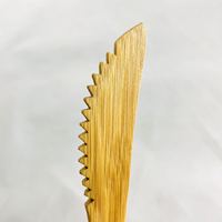 Couteau à beurre en bambou avec bord dentelé, qualité alimentaire, écologique, design minimaliste, ensemble complet pour le camping et les activités de plein air