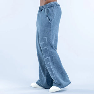 Pantalones Jogger Casuales para Hombre con Bordes Deshilachados y Efecto Desgastado, Pantalones Deportivos de Corte Regular para Hombre - Product Image 4