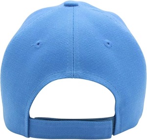 Casquette de baseball en coton à 6 panneaux avec patch brodé personnalisé, bleu uni, ajustement réglable, chapeau décontracté pour adultes, fournisseur OEM B2B, usine - Product Image 3