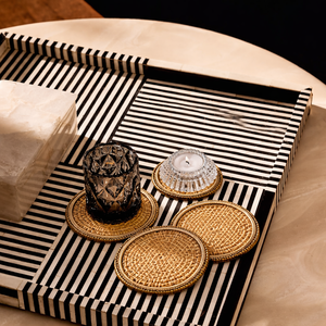 White & <b>Black</b> Resin Inlay Wood Resin Traditional Wedding Serving <b>Tray</b> Decorative Coffee Table Custom Logo Home Craftera Exports - Product Image 1