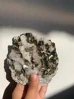 Pequeña Piedra Natural de Pirita en Bruto, Espécimen Mineral para Decoración del Hogar