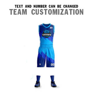 Uniforme de basketball 100 % polyester, design OEM, unisexe, grandes tailles, avec impression personnalisée par transfert thermique, respirant - Product Image 5